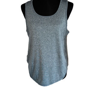 Blue & grey loose fitting workout tank medium 90 degree by Reflex